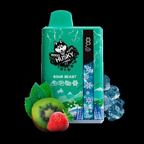 Husky airmax 2.0 SOUR BEAST Со вкусом клубники, киви, мяты и льда